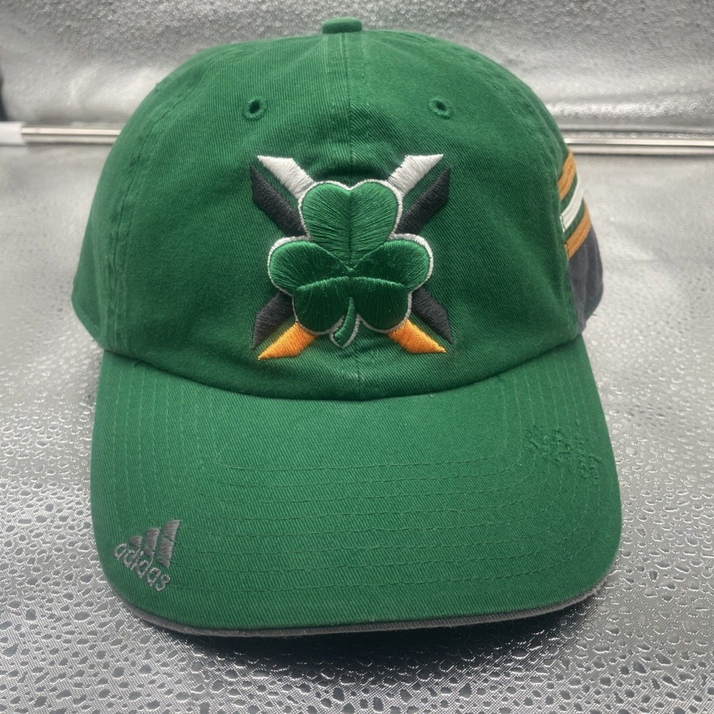 VTG NOTRE DAME FIGHTING IRISH CLOVER Adidas Grey On Bib-Climate